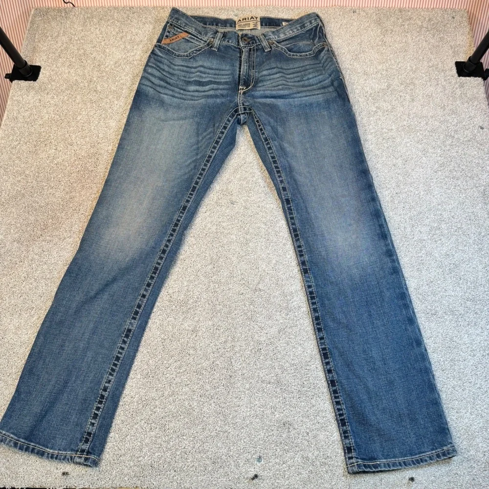Ariat M4 Relaxed Straight Leg Jeans Mens 32x34 Medium Wash Denim Western Blue